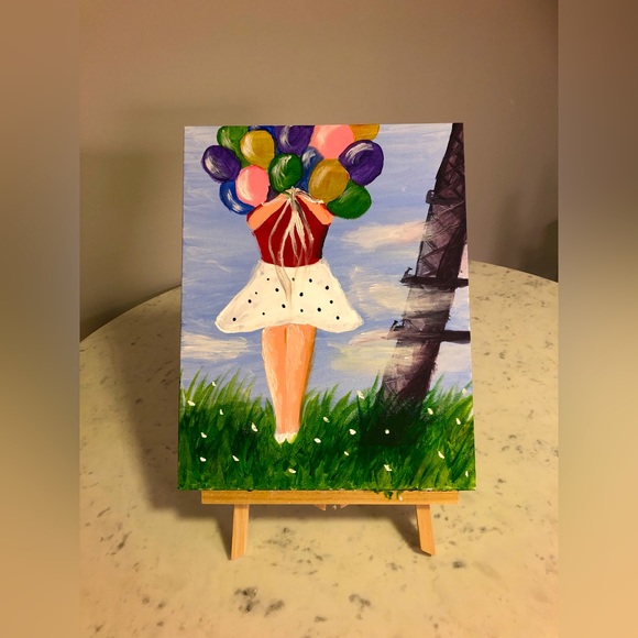 Dreams in Paris - Acrylic painting on canvas painted by the Ukrainian artist - Picture 2 of 6